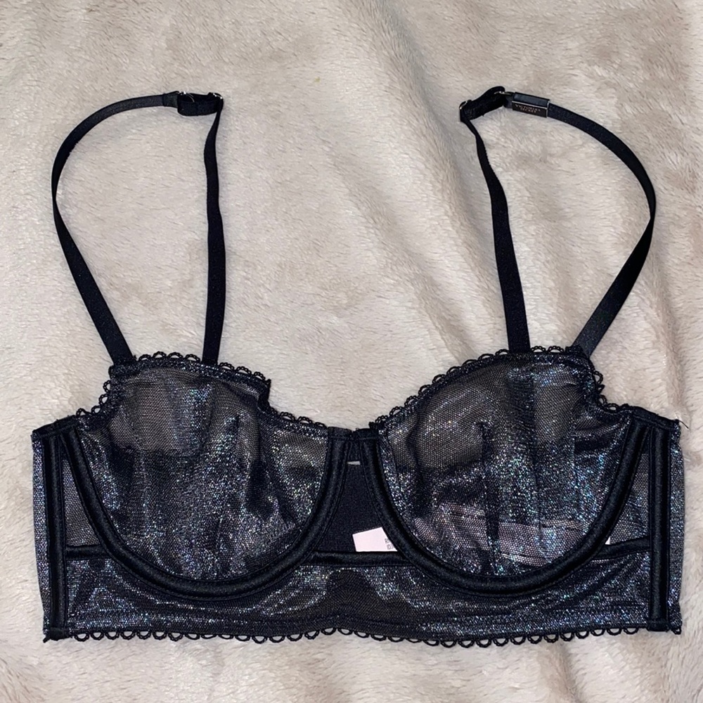 Victoria Secret Sheer Sparkle Bra 32C